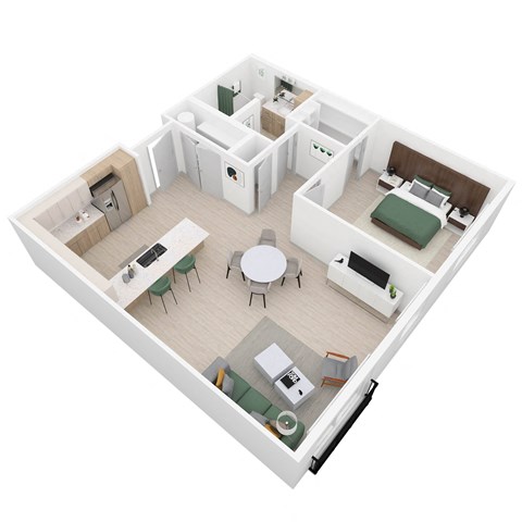 1 Bed - 1 Bath |Up to 923 sq.ft. A6